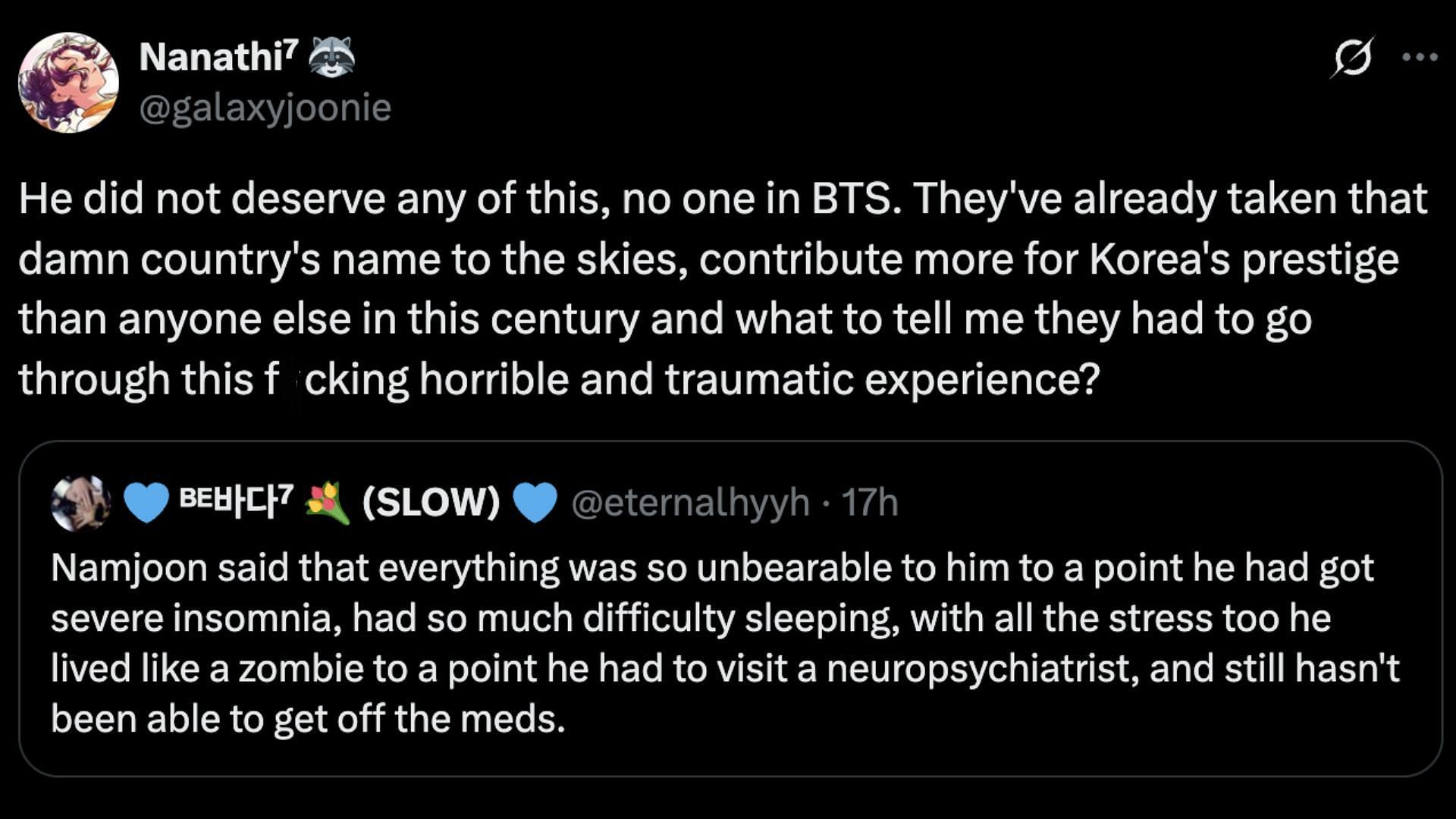 Fan reaction (Image via X/@galaxyjoonie)